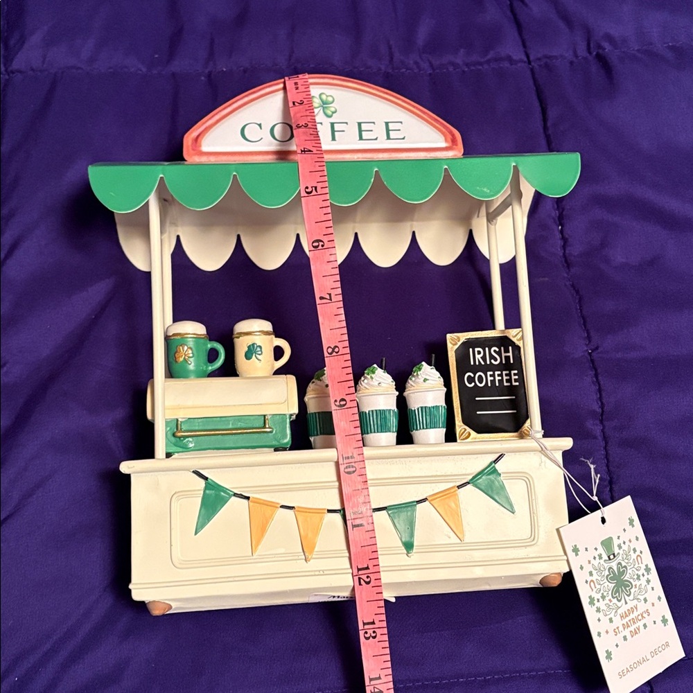 Green and White Coffee Stand Decor - Picture 3 of 17